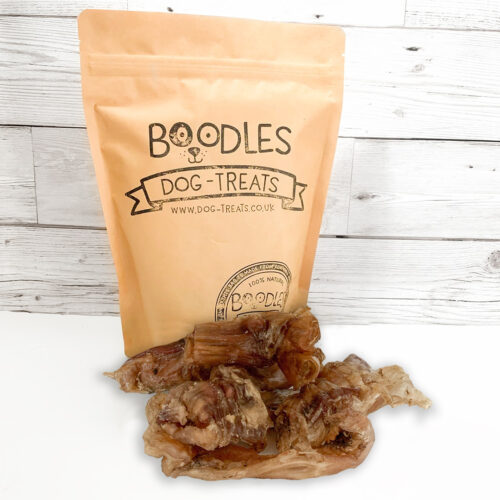 Boodles Beef tendon dog treats made with 100% natural ingredients