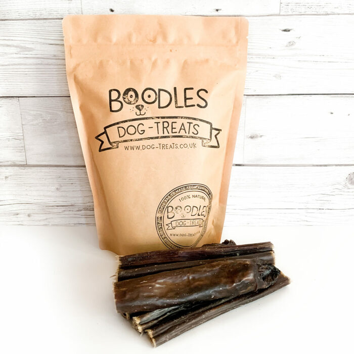 Boodles beef gullet sticks for dogs made using 100% natural ingredients