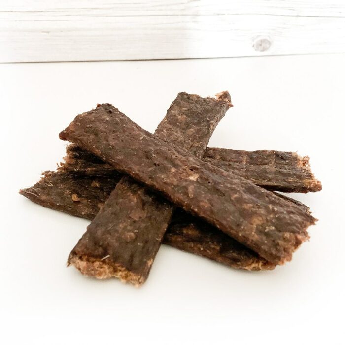 Organic and 100% natural meat strips for dog treats